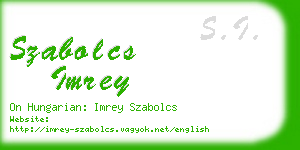 szabolcs imrey business card